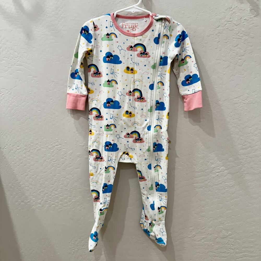Frugi Rainbows & Star Constellations Zipper Pajamas